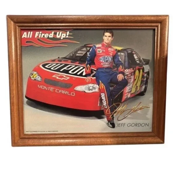 NASCAR Jeff Gordon All Fired Up Framed Photo - Picture 2 of 6